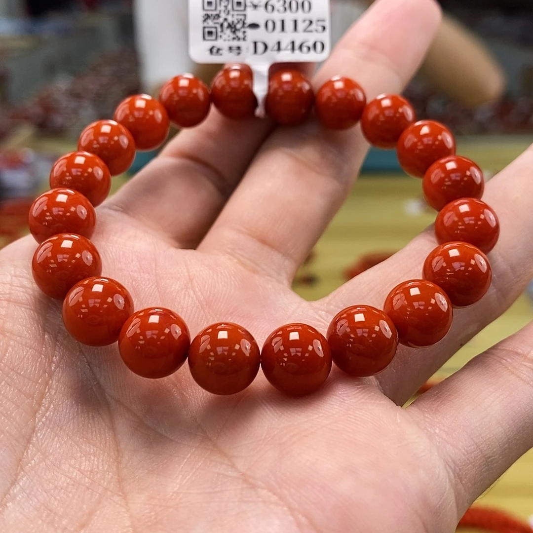保山南红精品圆珠9mm+     多样性发一