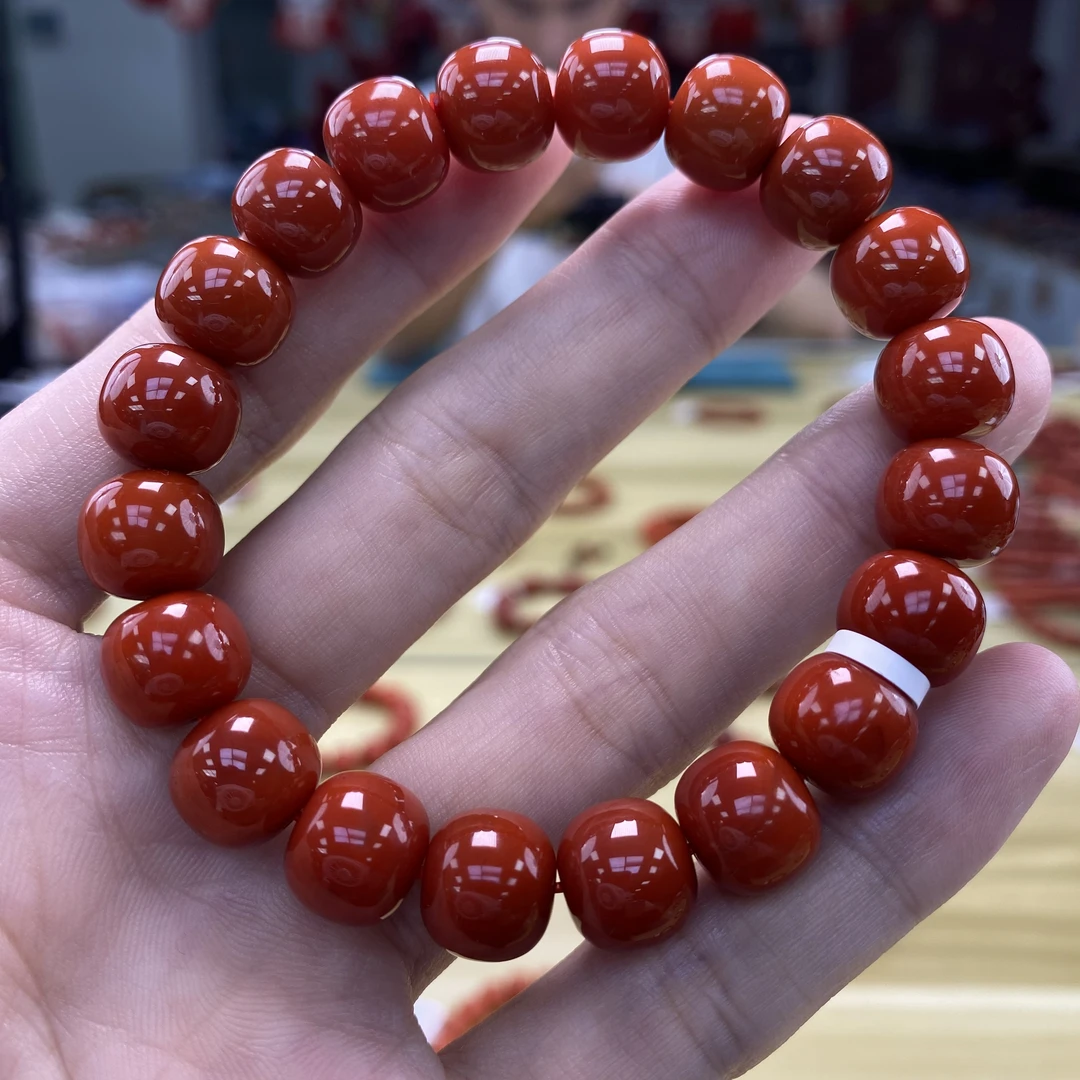 【小刘南红】保山南红（锦红典藏）老型单圈 11mm     多样性发一