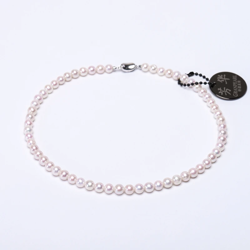 【天女光，极光，无核】淡水无核珍珠S925银仙女链6.3-7.3mm