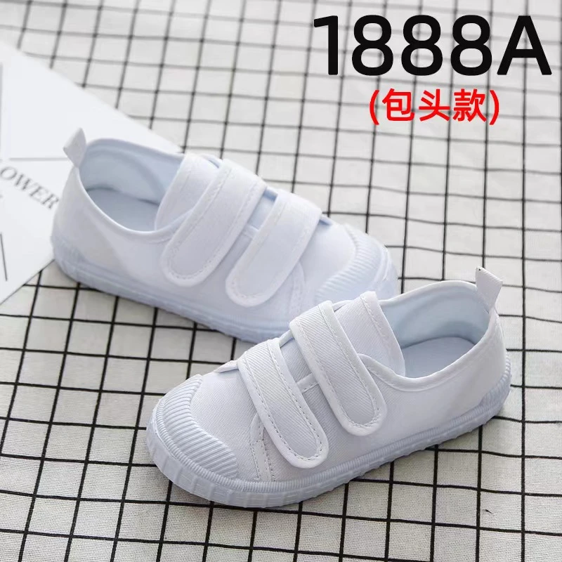 六一小白鞋舞蹈鞋演出鞋帆布鞋软底儿童幼儿园表演鞋白布鞋白球鞋