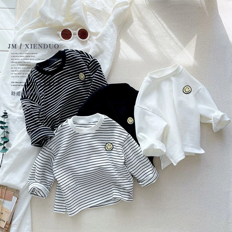 BLBLA儿童长袖T恤男女童春秋韩版宽松打底衫宝宝秋季2024新款上衣