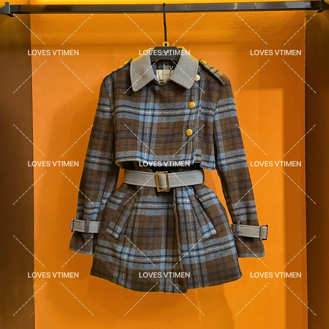 【小鬼专属】白鸭绒羽绒服时尚格子百搭拼接防风外套LOVES-A1193