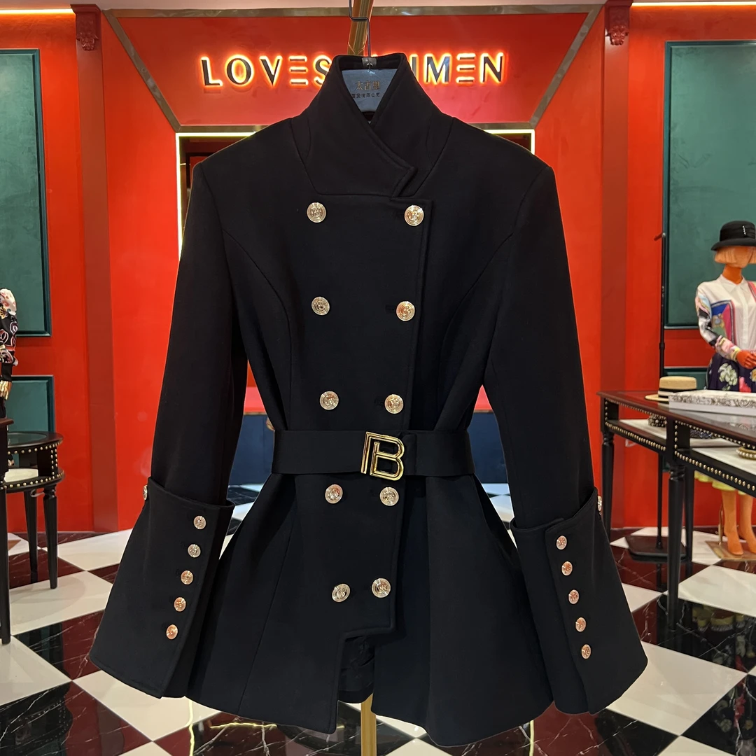 【vivian】设计师款法式高级感气质风衣外套LOVES-A366