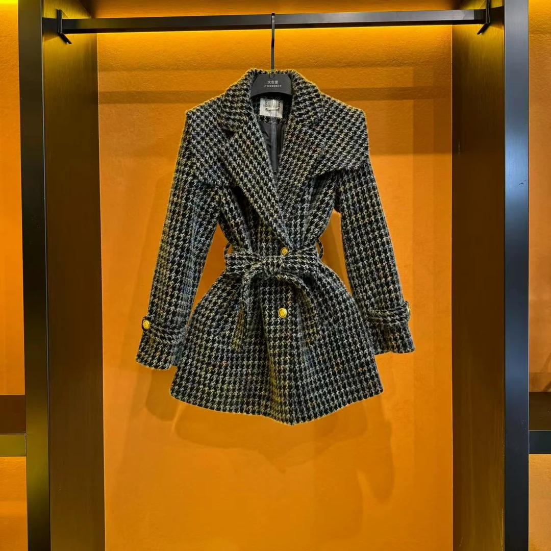 【小鬼专属】羽绒白鸭绒羊毛时尚设计师轻奢显瘦收腰LOVES-A1470