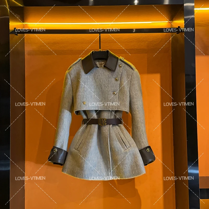 【vivian】白鸭绒羽绒服设计师气质轻奢防风外套LOVES-A1381