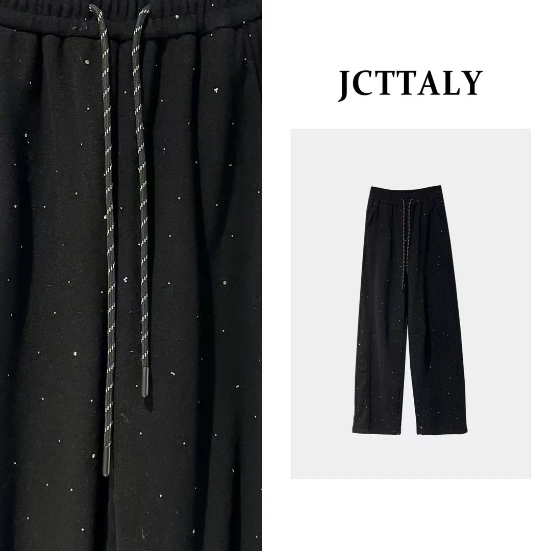 【Linda专属】【54】宽松纯色时尚运动直筒抽绳休闲裤JC-A2655