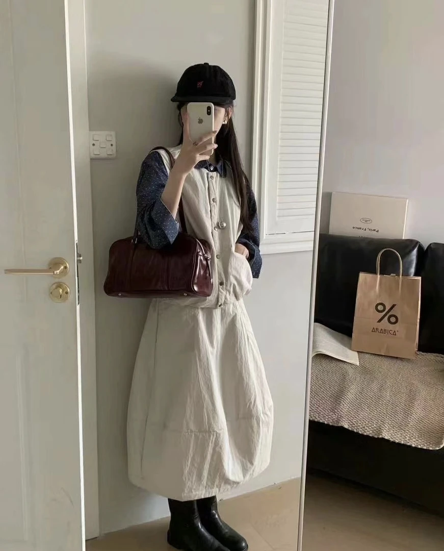 【娅朵家爆款】超级哇塞韩国正品冬季夹棉马甲两件套