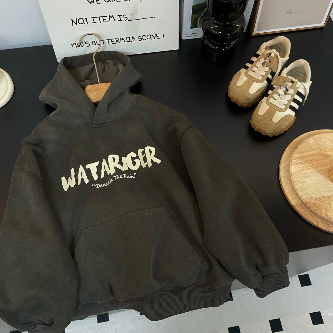 1640时尚潮流百搭洋气流行春秋男女童复合连帽卫衣