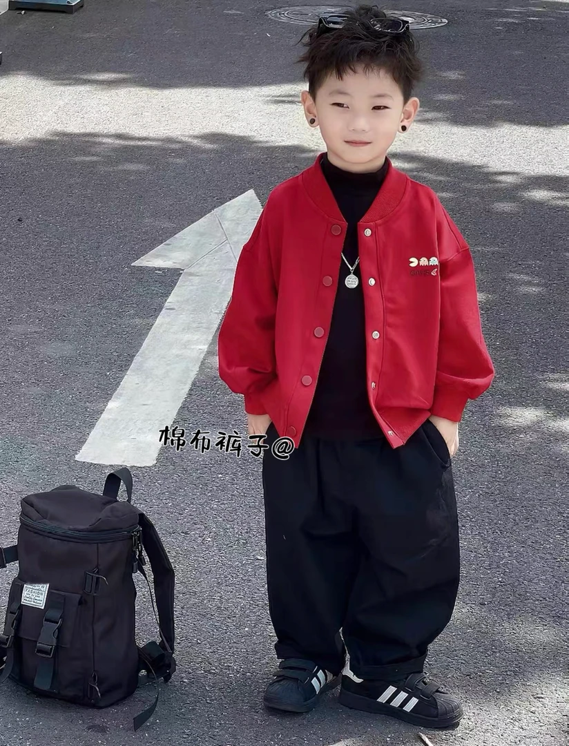 1362时尚潮流百搭洋气流行春秋男女童棉布休闲裤