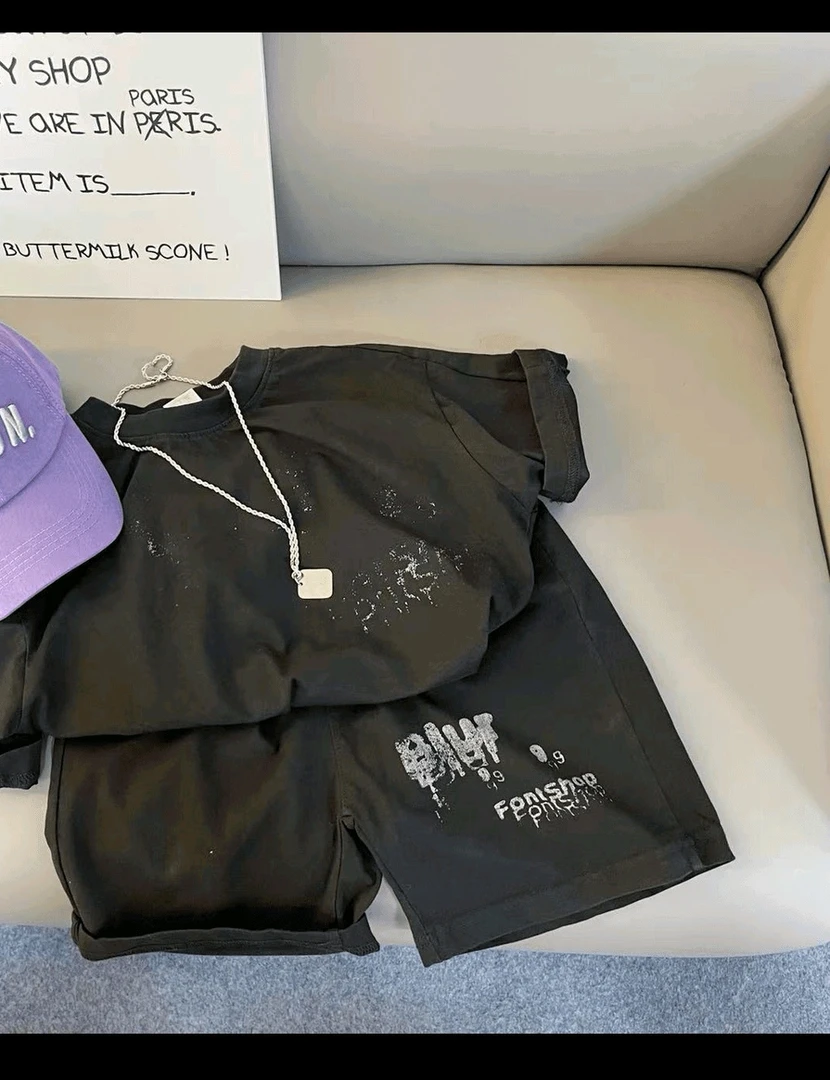 207男女童夏季时尚百搭洋气套装