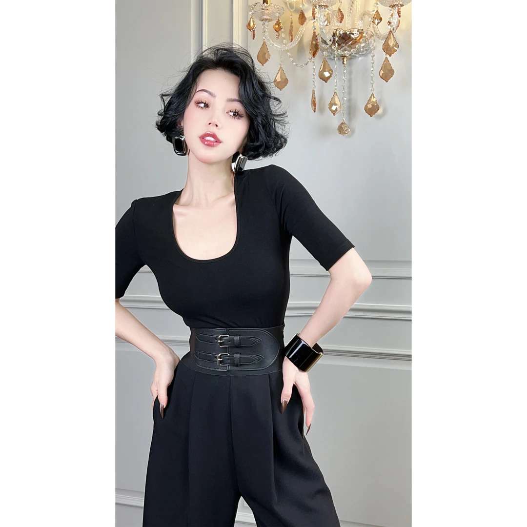 LYXJ【塞拉菲娜】春夏款圆领三色打底衫10449