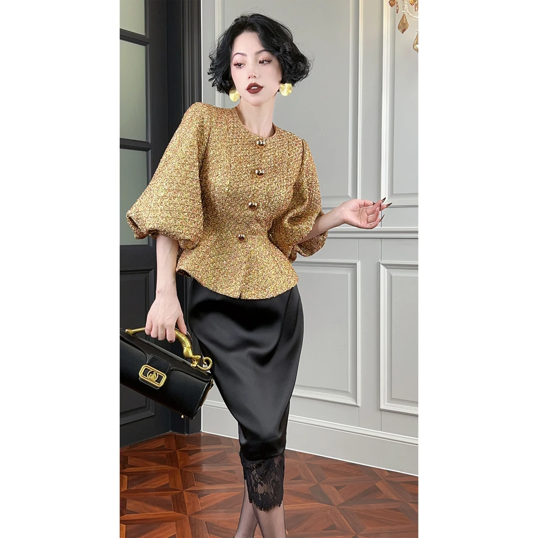 LYXJ【璀璨星河】秋冬款粗花短外套10419