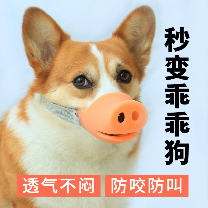 宠物狗狗嘴套防咬叫防乱吃口罩嘴罩小型犬防止吠叫可调节泰迪柯基