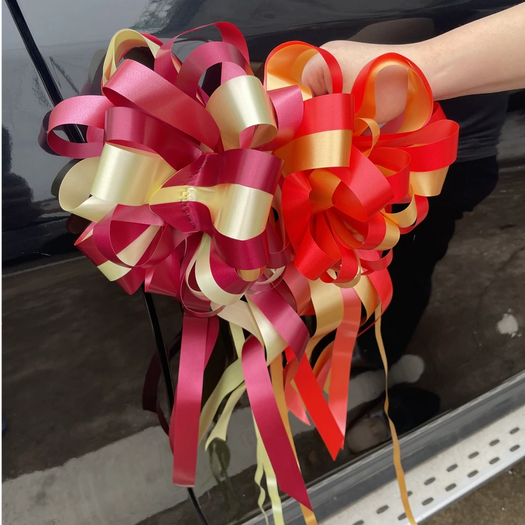 盒装懒人拉花 花艺婚车布置手拉花 花店用品 花束蝴蝶结扎带