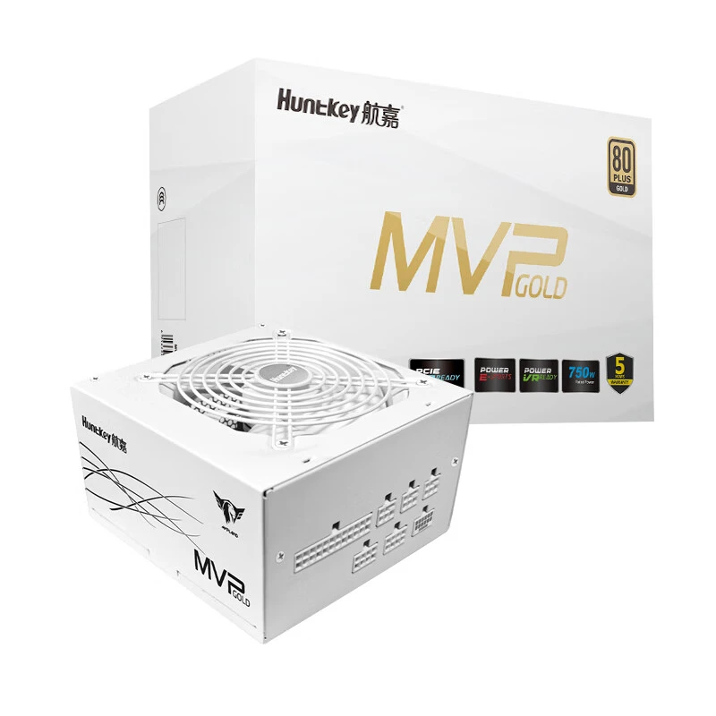 航嘉MVP 650w/K750w白色金牌全模组额定850w/1000w台式机电脑电源