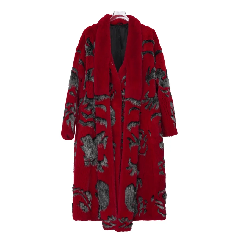 2135新款进口天鹅绒水貂皮草外套烫银工艺整貂长款貂皮大衣女冬