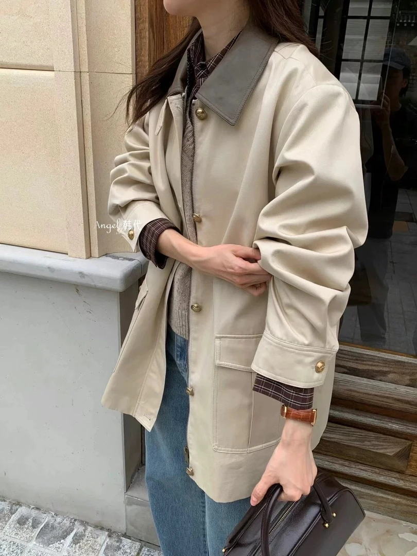 26769韩货高货中长款风衣外套1229