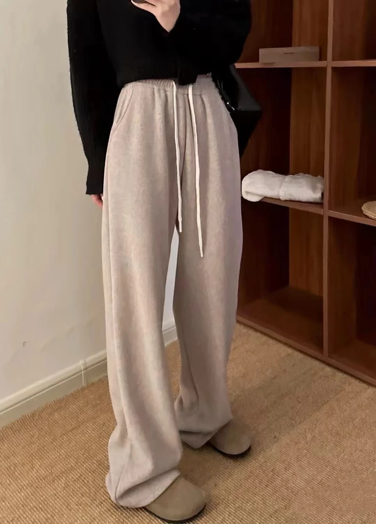 26615秋冬休闲松紧腰头系带高品质卫裤【裤长101】2551