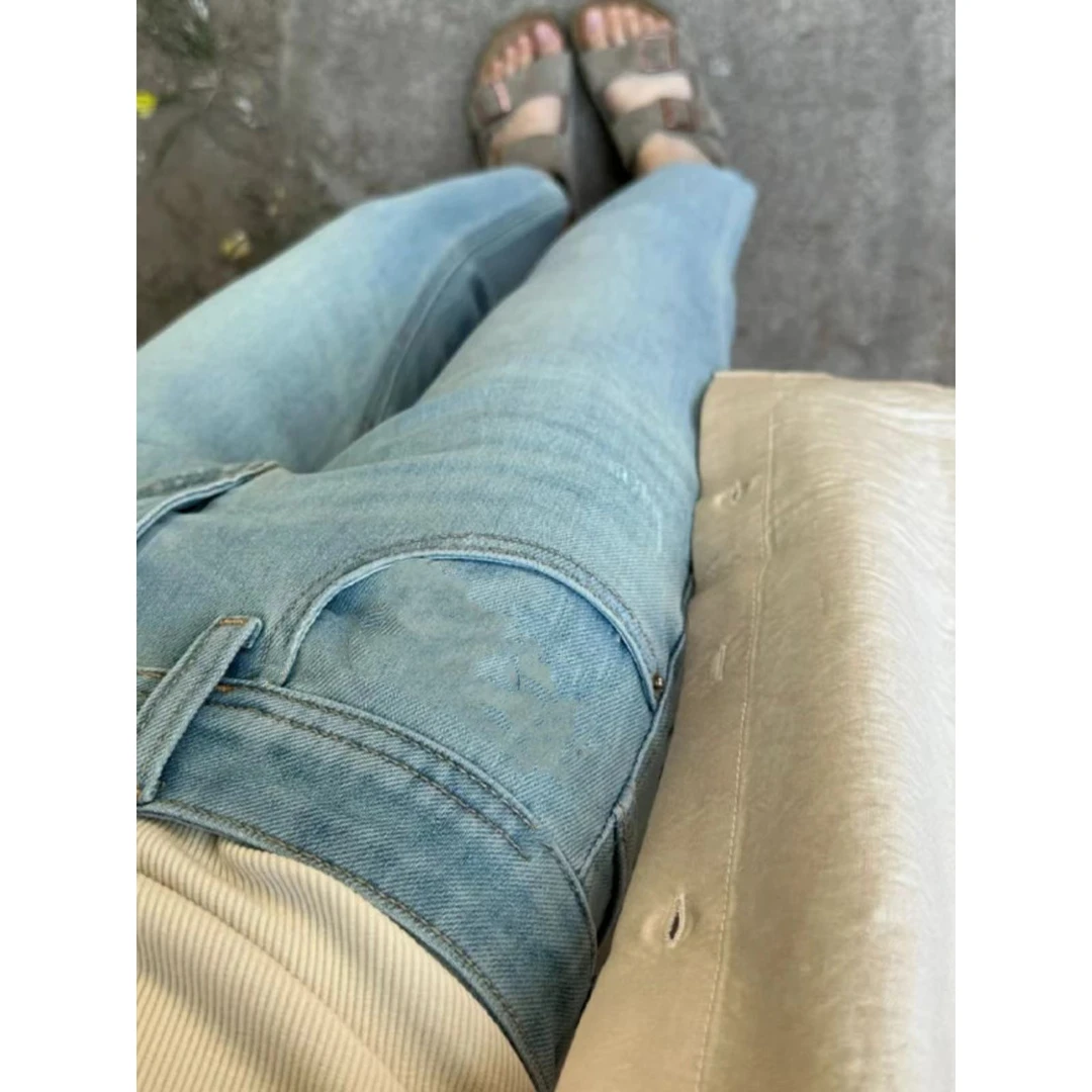 255645春装新款超显瘦韩货弯刀裤  裤长91-94