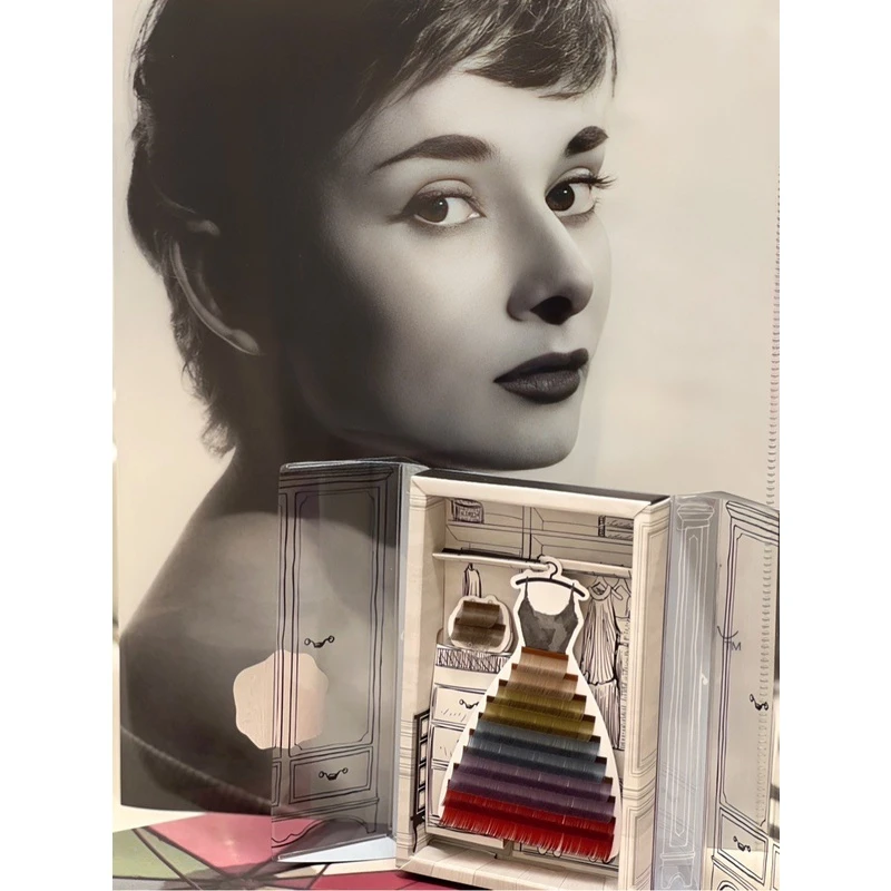 miss eye d'or赫本限定小裙子款睫毛套盒经典单根柔软彩色