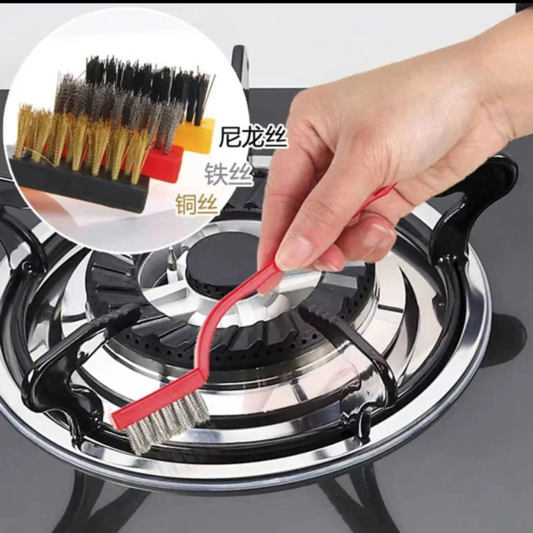 3个装煤气灶清洁刷油烟机灶台刷去污刷 刷子尼龙清理清洗
