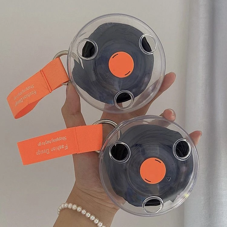 佳意仕便携式抽绳购物袋白色尼龙收纳袋多功能小圆盘伸缩袋厨房