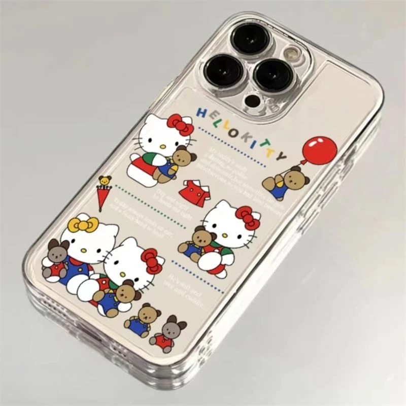 卡通气球猫适用iPhone12/13/14/15壳7/8plus/xsmax软壳xs/xr可爱