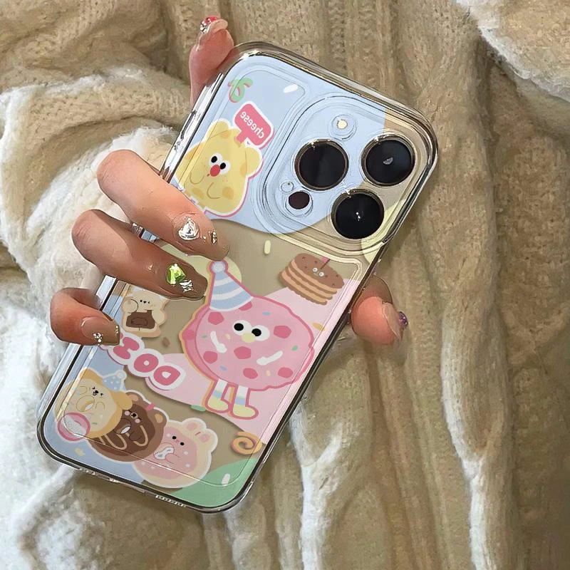 卡通饼干苹果小米oppovivo华为适用iPhone12/13/14/15手机壳全包