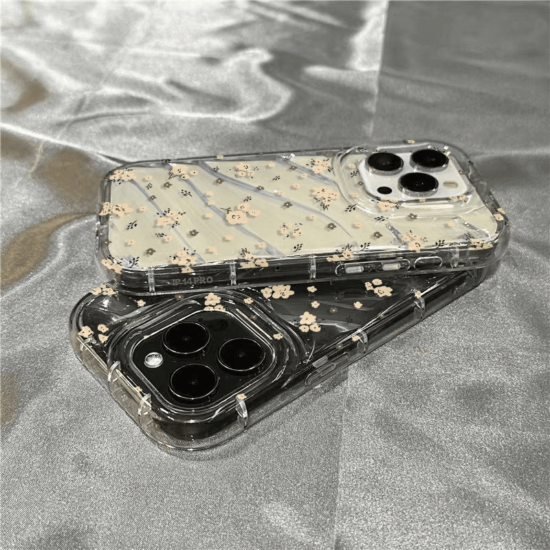 白色碎花14promax苹果13手机壳iPhone12软11简约ins风7/8plus防摔