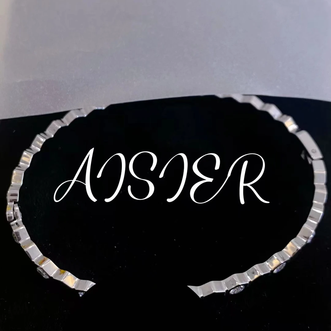 铜合金手镯 t655银色蜂巢间钻手镯