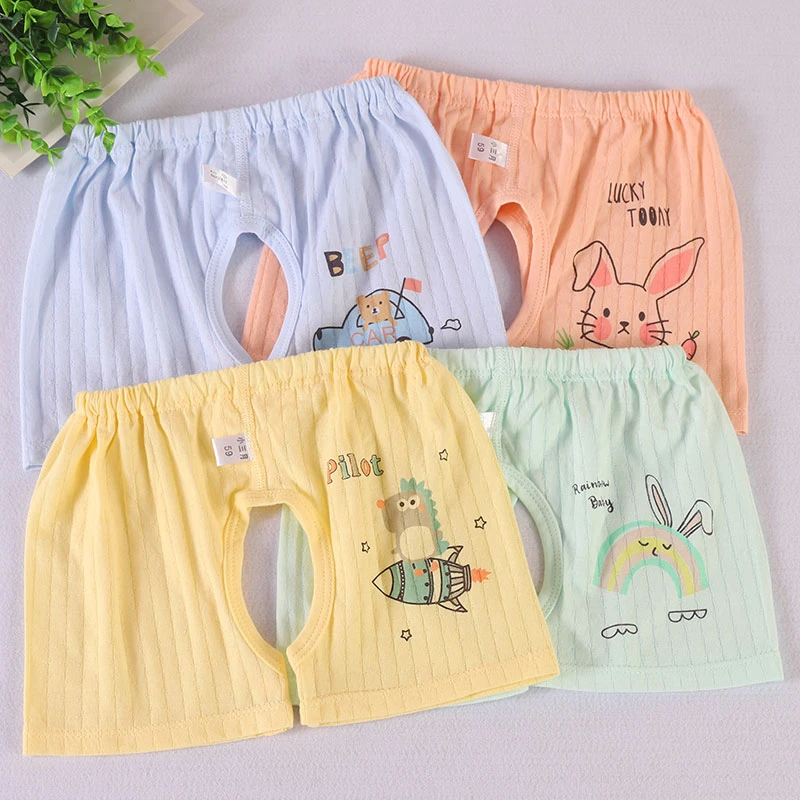宝宝夏季纯棉短裤婴幼儿薄款凉快松紧开档线裤可爱小裤子潮款居家