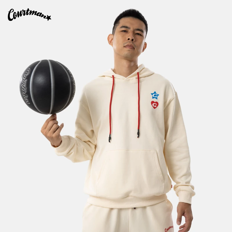 COURTMAN/野球帝【七夕专属】情侣款连帽卫衣2023秋宽松棉休闲上衣