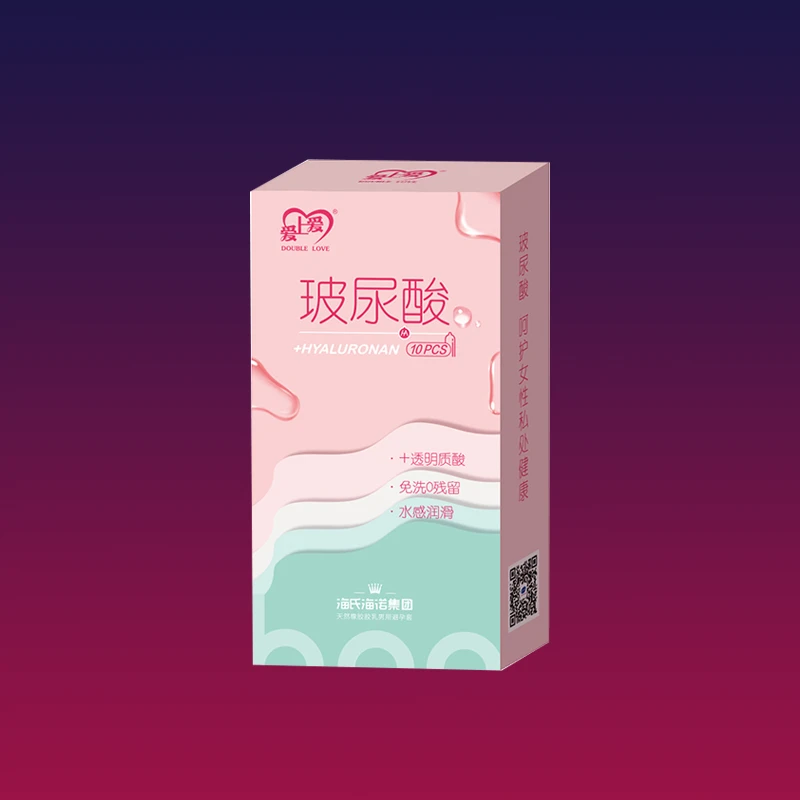 海氏海诺肤感超润滑男用天然胶乳橡胶避孕套玻尿酸安全套