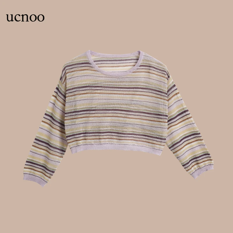 UCNOO与虫儿童T恤物理防晒罩衫24夏季新款女宝宝短款长袖柔软亲肤