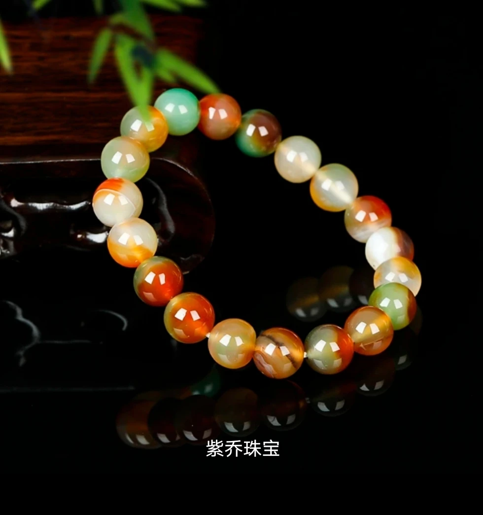 新粉福利多宝玛瑙单圈手串简约经典时尚精品珠径卡10mm多样性发货