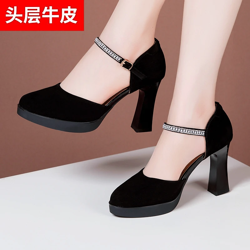 【慧走陆专属】专业步态练习真皮走秀高跟包头鞋礼仪旗袍班专用鞋