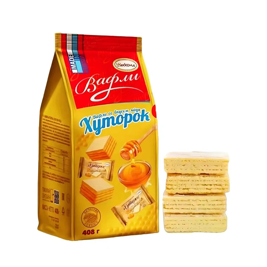 纯俄罗斯阿孔特牌蜂蜜味威化正品保真