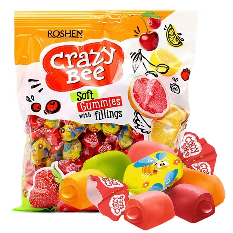纯进口如胜小蜜蜂爆浆混合软糖正品保真