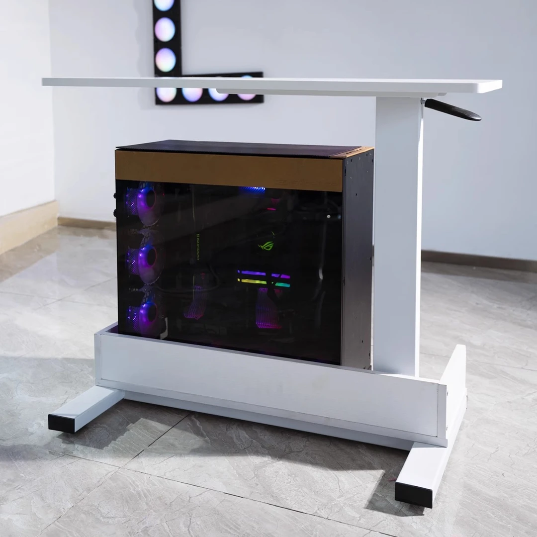 INGREM英格瑞玛亚克力太阳神办公室电脑机箱柜可升降移动零食托盘