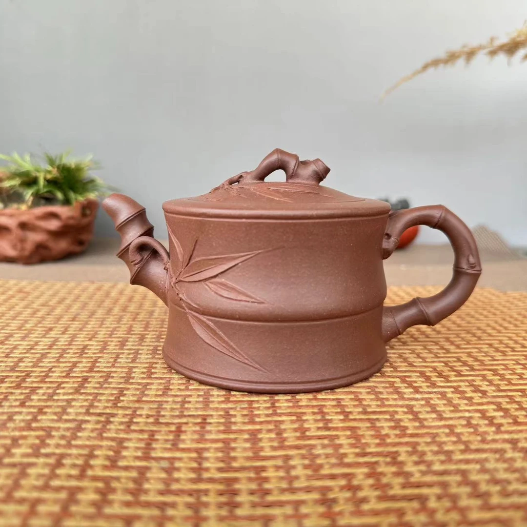 黄龙山原矿紫砂壶台西底槽清【可心竹段】200cc左右