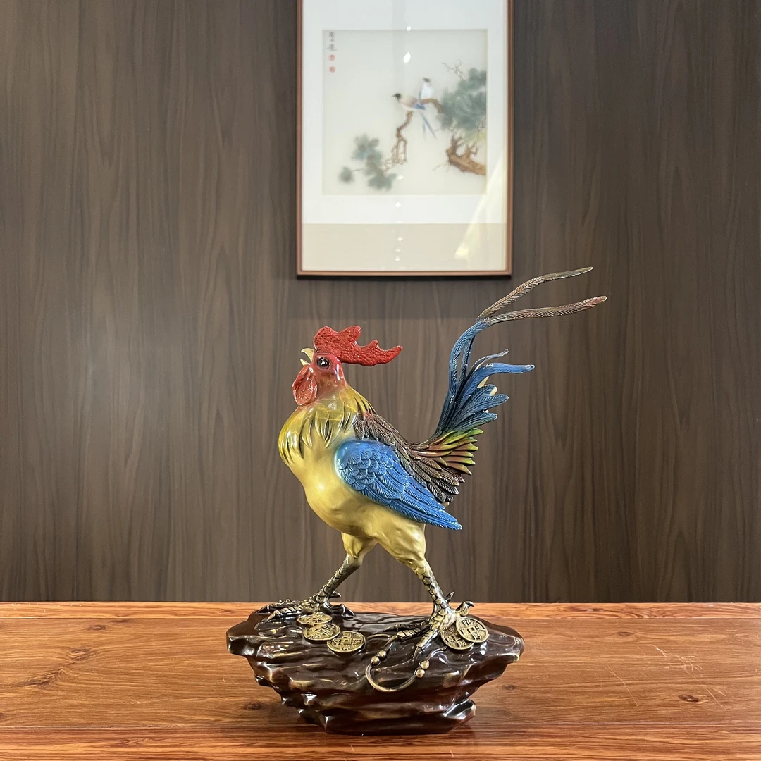 全铜摆件《一鸣惊人》家居饰品 铜工艺品 乔迁礼品 办公摆件