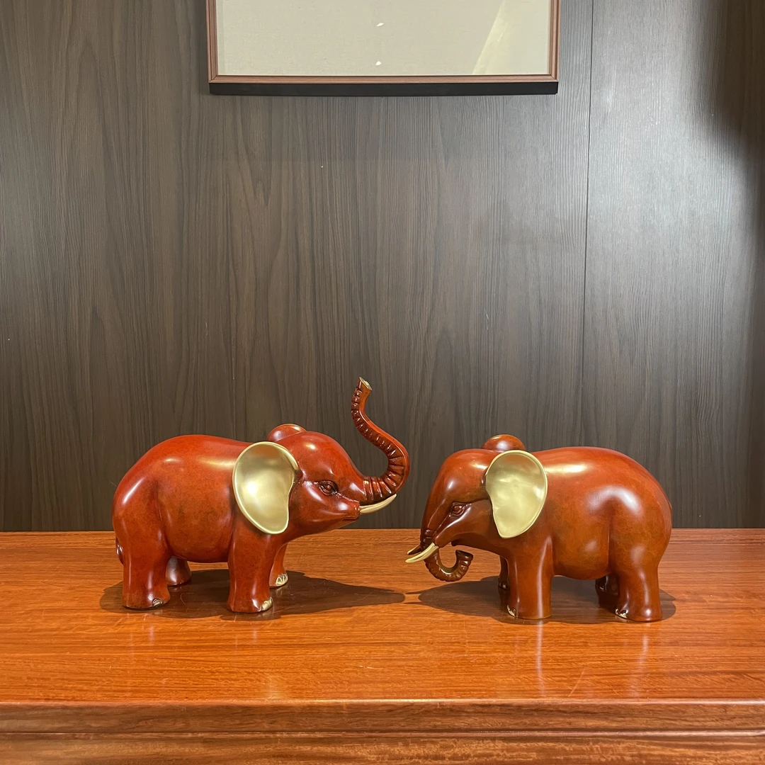 全铜摆件摆设室内《大象》简约现代家居摆件客厅玄关工艺品送人礼品