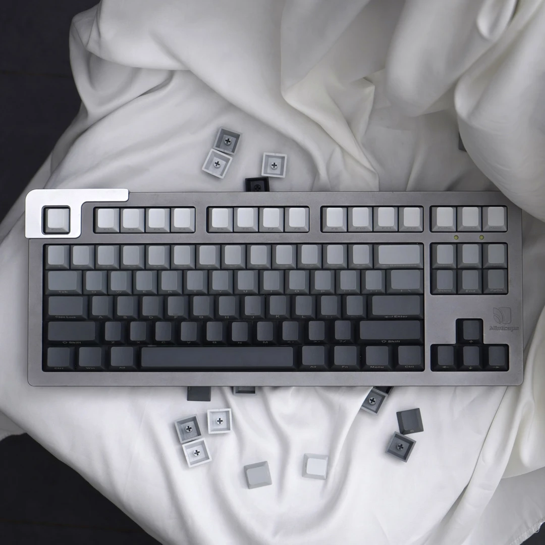 灰紫青渐变系列正/侧刻机械键盘键帽客制化PBT热升华原厂高度