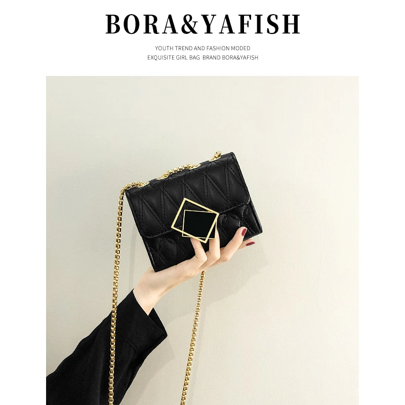 百搭小包包女2025新款潮菱格绣线链条女包今年流行时尚单肩斜挎包