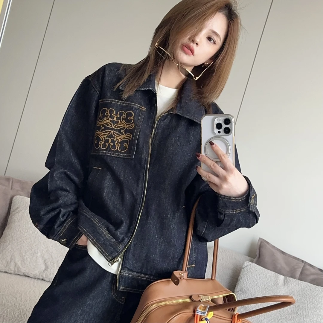 舟舟 【积木花朵牛仔套装】牛仔套装时尚休闲百搭设计感