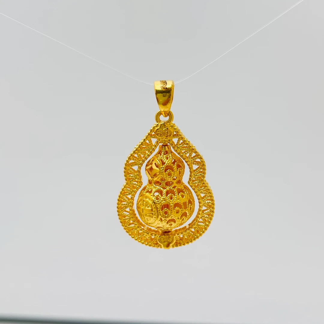 足金999 旋转花丝葫芦吊坠 【828】