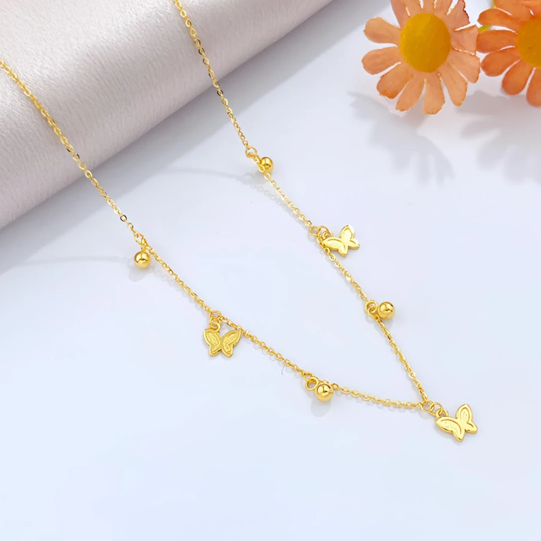 足金999 蝴蝶套链