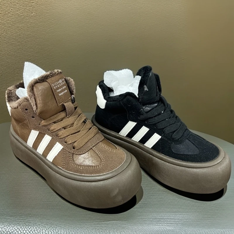 812-2 新款高帮运动鞋休闲百搭时尚厚底加绒