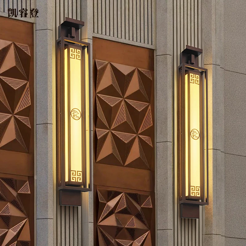 不锈钢户外壁灯防水庭院灯花园室外大门口门柱外墙灯新中式景观灯