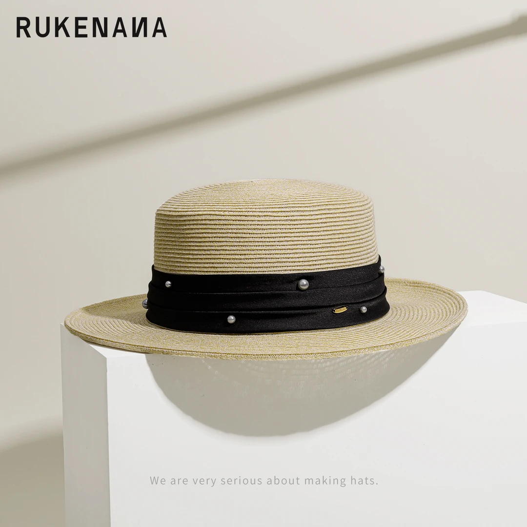 RUKENANA夏季时尚气质设计师经典编织帽